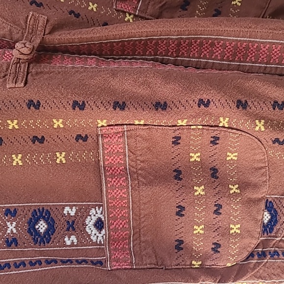 Madewell, Shirttail Wrap Jacket, Size-XS, Brown, Jacquard Pattern - Picture 4 of 5